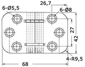 Katlanır masa menteşesi - Resim 2