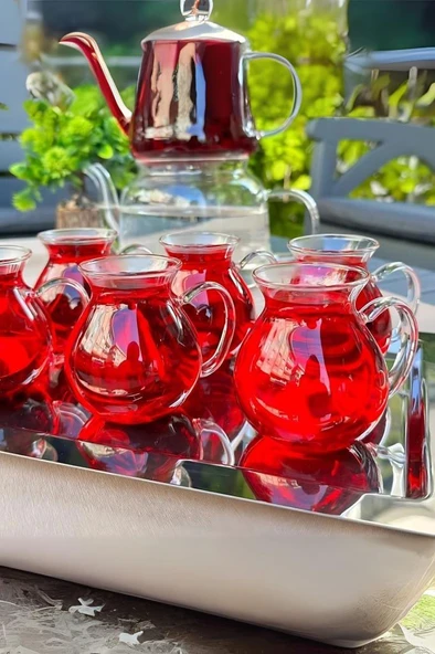 Mien Isıya Dayanıklı 6'lı Borosilikat Cam Bardak Kulplu Modern Çay Bardağı Seti Takımı - 3