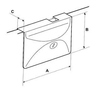 Mobella sürgü kapı kilidi - Resim 2