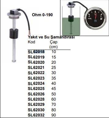Sealux Yakıt/Su Şamandırası Cr-Ni 10Cm