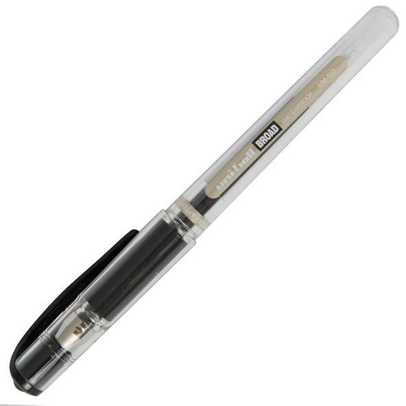 Uni-Ball Siyah Roller Kalem Signo Broad Jel Bilye Uç İmza Kalemi 1.0 MM | UM-153