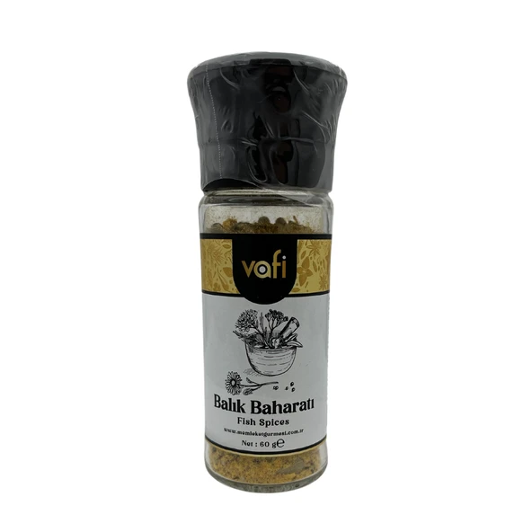Vafi Cam Değirmen Kapak Serisi Balık Baharatı 60 gr
