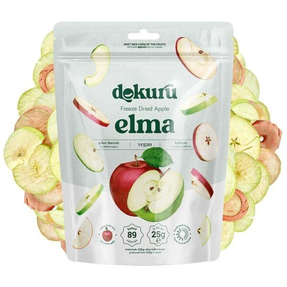 Dokuru Dondurularak Kurutulmuş Elma 25 gr ürün görseli
