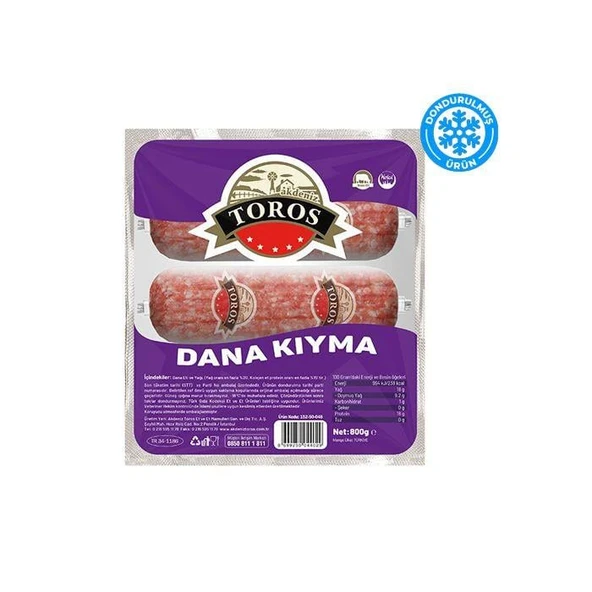 Akdeniz Toros Dana Yemeklik Kıyma 800 gr