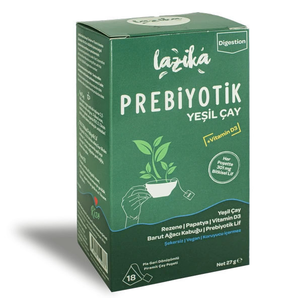 Lazika Prebiyotik Yeşil çay 18'li