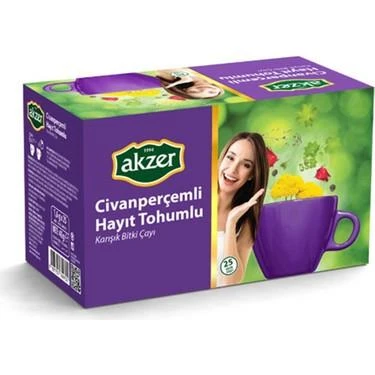 Akzer Civanperçemli Hayıt Tohumlu Karışık Bitki Çayı 60 lı