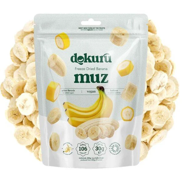 Dokuru Dondurularak Kurutulmuş Muz 30 gr