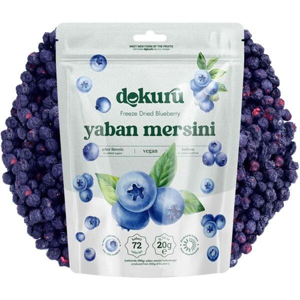 Dokuru Dondurularak Kurutulmuş Yaban Mersini 20 gr