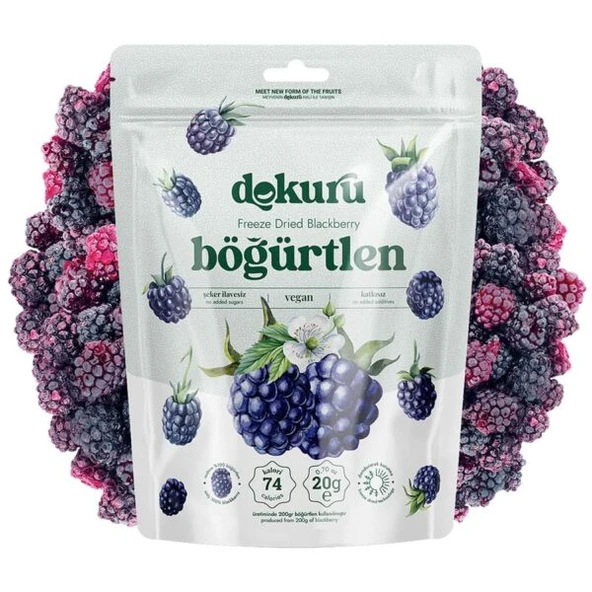 Dokuru Dondurularak Kurutulmuş Böğürtlen 20 gr