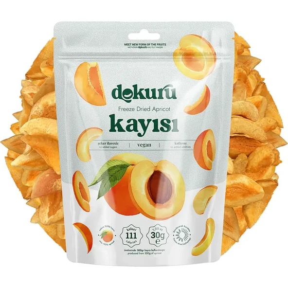Dokuru Dondurularak Kurutulmuş Kayısı 30 gr