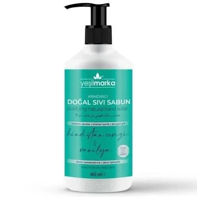 Yeşil Marka Arındırıcı Doğal Sıvı Sabun Hindistan Cevizi&Vanilya 400 ml