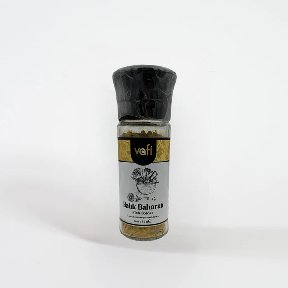 Vafi Cam Değirmen Kapak Serisi Balık Baharatı 60 gr ürün görseli 1