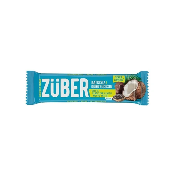 Züber Chia Tohumlu Hindistan Cevizli Meyve Tatlsı 40 gr - 1