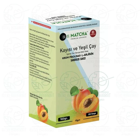 Matcha Kayısı ve Yeşil Çay 20'li