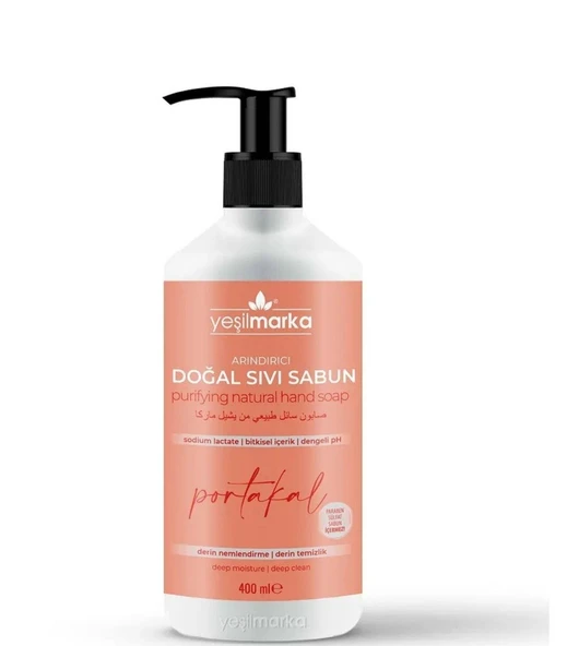 Yeşil Marka Arındırıcı Doğal Sıvı Sabun Portakal 400 ml ürün görseli