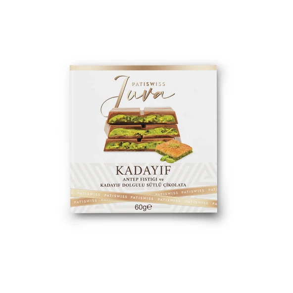 Juva Antep Fıstığı ve Kadayıf Dolgulu Sütlü Çilolata 60gr - 1