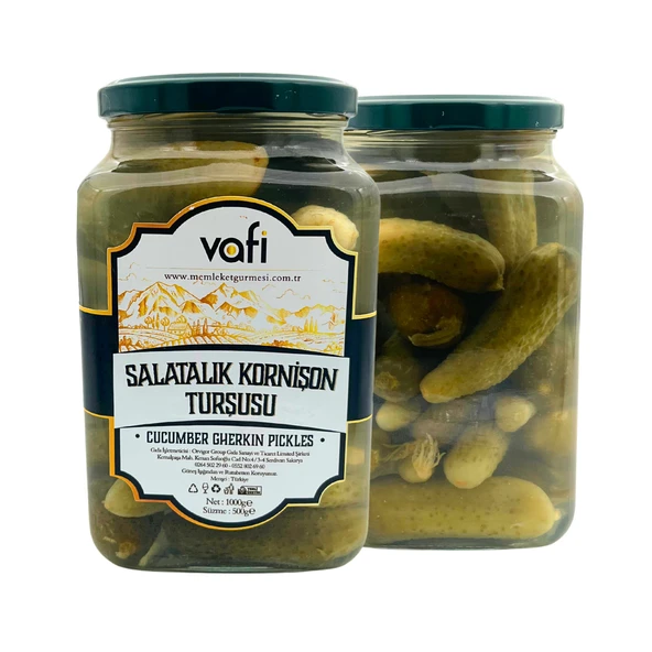 Vafi Turşu Serisi Salatalık Kornişon Turşusu 1000cc-500gr ürün görseli 1