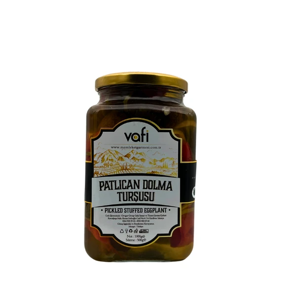 Vafi Turşu Serisi Patlıcan Dolma Turşusu 1000cc-500gr