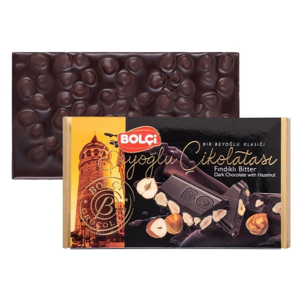 Bolçi Beyoğlu Fındıklı Bitter Çikolata 60 gr