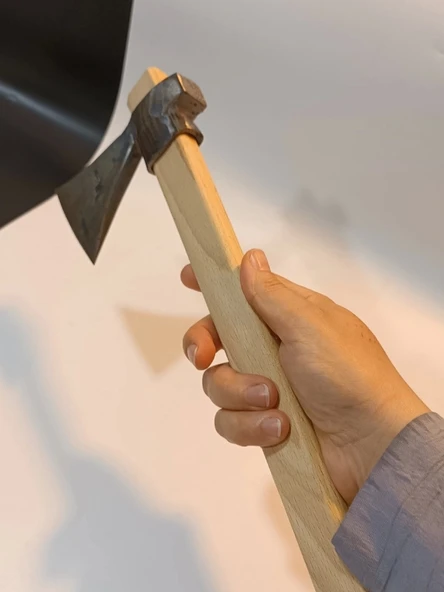 Sürmene El Dövmesi Düz Balta Nacak Makas Çeliği Üretimi Kamp Kemik Odun 600gr - 10