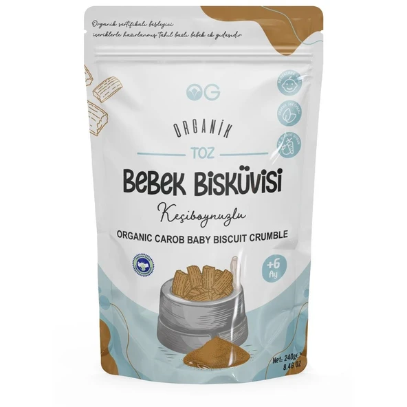 OG Organik Toz Keçiboynuzlu Bebek Bisküvisi 240 gr