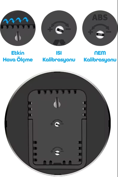 Termometre Nem Ölçer Mekanik Pil Gerektirmez Oda Sıcaklık Duvar Masaüstü Isı Nem Göstergesi 3230 - 2