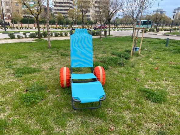 Engelli Plaj Sandalyesi 2 Tekerli - Resim 4