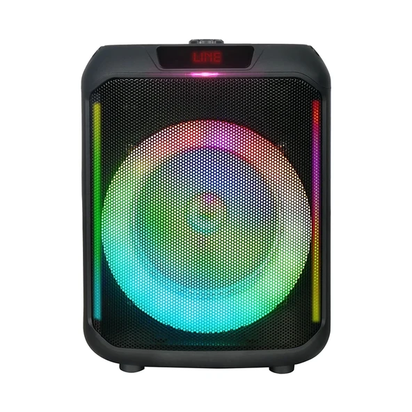 Zore GD-907 Dijital LED Göstergeli FM Radyolu Mikrofonlu RGB TWS 8 inç Stereo Bass Kablosuz Karaoke Hoparlör - 6