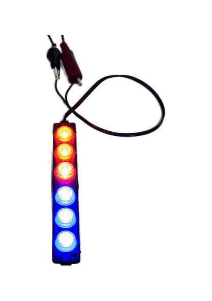 Polis Çakar IP65 3030SMD Kırmızı Mavi Flaş Strobe Işıklar Aydınlatma Oto Araba Motor LED Dc 12V 6W 220-240LM 6 Göz Led 2 Renk 136x20mm