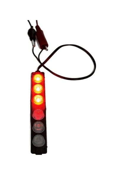 Polis Çakar IP65 3030SMD Kırmızı Mavi Flaş Strobe Işıklar Aydınlatma Oto Araba Motor LED Dc 12V 6W 220-240LM 6 Göz Led 2 Renk 136x20mm - 2