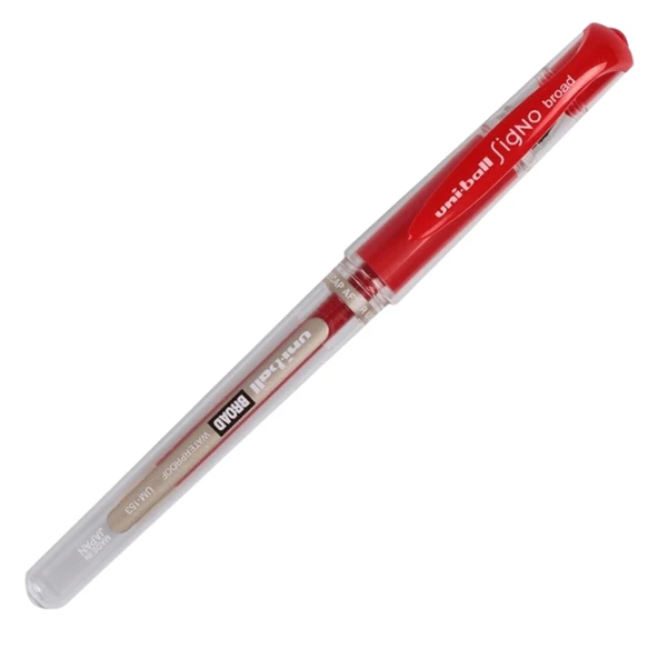 Uni-Ball Kırmızı Roller Kalem Signo Broad Jel Bilye Uç İmza Kalemi 1.0 MM 12'li Paket | UM-153 - 4