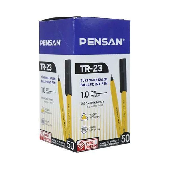 Pensan TR-23 Tükenmez Kalem Siyah 50'li