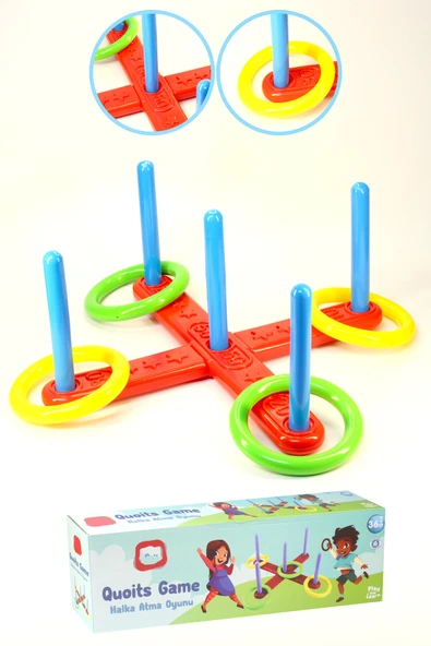 Halka Atma Oyunu Zeka Geliştirici Duyusal Halka Atma Zihin Eğitici Çocuk Oyuncak Quoits 4075 - 2