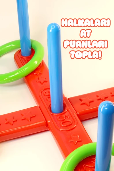 Halka Atma Oyunu Zeka Geliştirici Duyusal Halka Atma Zihin Eğitici Çocuk Oyuncak Quoits 4075 - 6