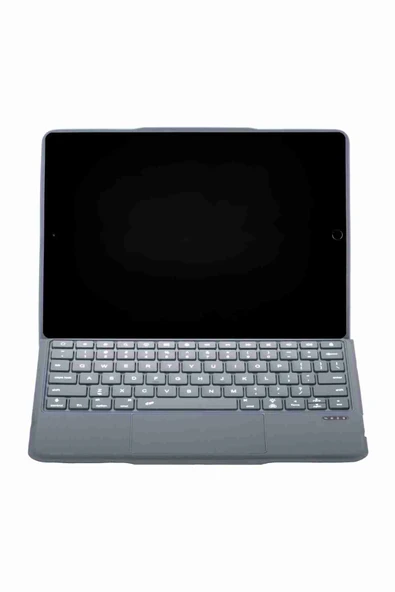 iPad 10.2 7/8/9 Nesil Uyumlu 360° Manyetik Standlı Ledli Touchpadli Katanya Klavyeli Tablet Kılıfı ürün görseli 1
