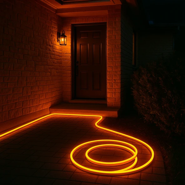 25 Metre NOAS YL42 2806 Neon 288 Çipli Yapışkanlı Cob Led Amber 220V - 2