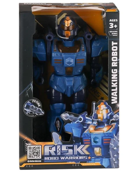 Ctoys Işıklı Sesli ve Roket Atan Savaşçı Mavi Robot 6051
