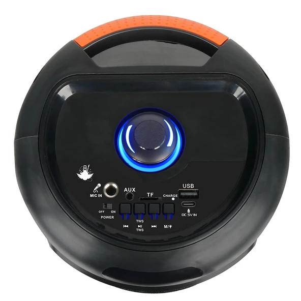 Zore GD-2402 Dijital LED Göstergeli FM Radyolu Mikrofonlu RGB TWS Çift 4 inç Stereo Bass Kablosuz Karaoke Hoparlör - 8