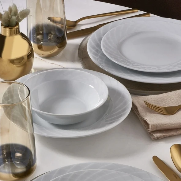 Güral Porselen Alfa 24 Parça 6 Kişilik Yemek Takımı - 4