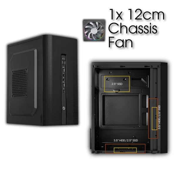Frısby Kasa Fc-2710B 300W 1X12Cm Fan Usb 2.0 Mını Tower