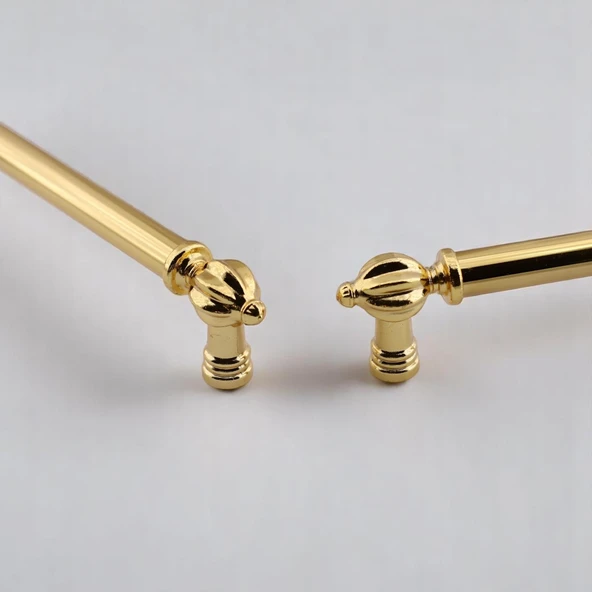 Defne Metal Gold Altın Kulp 160 mm Mobilya Çekmece Mutfak Dolabı Dolap Kapak Kulpları Kulb Kulpu - 5