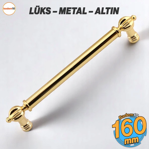 Defne Metal Gold Altın Kulp 160 mm Mobilya Çekmece Mutfak Dolabı Dolap Kapak Kulpları Kulb Kulpu