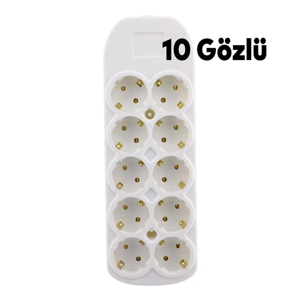 10'lu Grup Priz Klemensli Fiş Priz Topraklı Çoklu Grup Priz Çoğaltıcı Onlu Kablosuz - 3