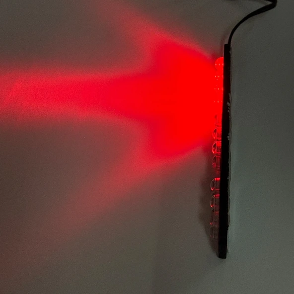 Polis çakar IP65 2835SMD Kırmızı Mavi Sarı Flaş Strobe Işıklar Aydınlatma oto araba motor 200LM LED DC 12V 9W 18 Göz Led 3 Renk 150x26MM - 8