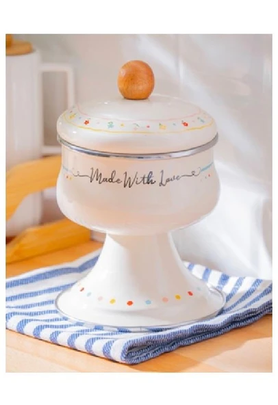 Acar XAP-07713 Made Wiht Love Ayaklı Emaye Şekerlik