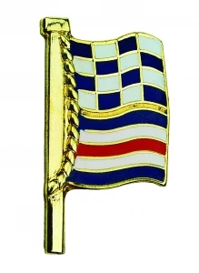 Altın kaplama ve mineli rozet