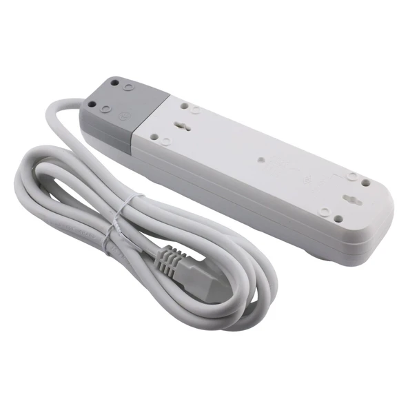 4'lü Grup Priz 2 USB'li 3 Metre Kablolu Fiş Priz Topraklı Çoklu Grup Priz Çoğaltıcı Dörtlü - 4