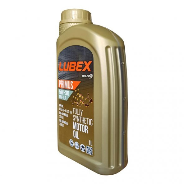 Lubex Primus MV-LA 5W-30 1 Lt Tam Sentetik Motor Yağı (12 Adet) - Resim 3