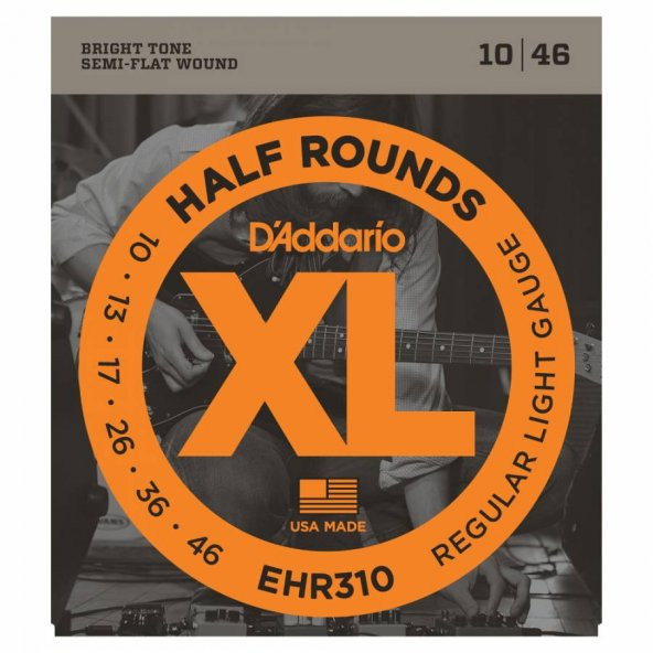DAddario EHR310 Half Round Elektro Gitar Teli (010-046)