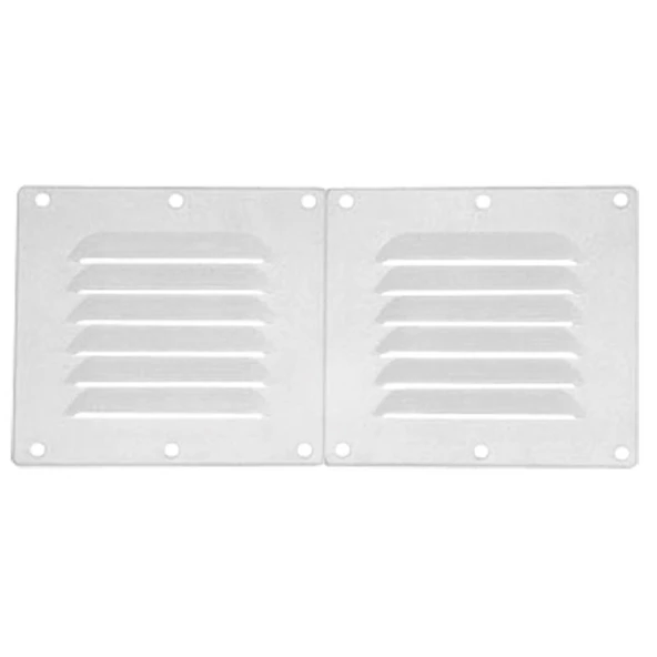 Vent. Shaft Grilles Cover, Double,255x155mm, White ürün görseli 1